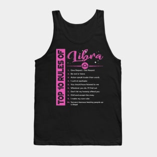 Top 10 Rules Of Libra Birthday Tank Top